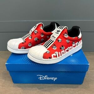 Disney Adidas Kid’s Superstar Sneakers, size 1